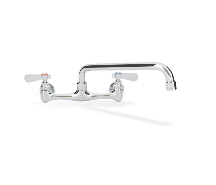 Product image #1 for Steel Works Stainless Heavy Duty Wall-Mount Commercial Faucet with 8-Inch Centers and 14-Inch Spout