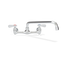 Thumbnail image #1 for Steel Works Stainless Heavy Duty Wall-Mount Commercial Faucet with 8-Inch Centers and 14-Inch Spout