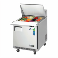 Everest Refrigeration EPBR1 Mega-Top Sandwich Prep Table, 1 Section, 27-3/4-Inch Wide, Rear-Mounted Self-Contained Refrigeration