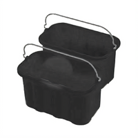Rubbermaid Commercial 10-Quart Sanitizing Caddy, Black Plastic Tub