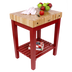 Thumbnail image #1 for John Boos Boos Block Chef's Block Butcher Block Work Table with 4-Inch End-Grain Northern Hard Rock Maple Top and Slatted Shelf