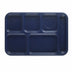 Thumbnail image #1 for Cambro Budget 6-Compartment Rectangular School Tray, Full Portion, 10 x 14.5 Inches, Navy Blue, ABS