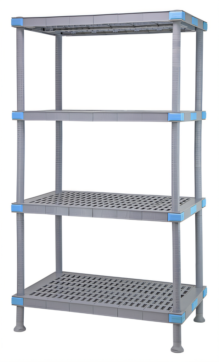Product image #1 for Millenia 36-Inch Wide x 24-Inch Deep x 74-Inch High Gray Polymer Stationary Starter Shelving Unit