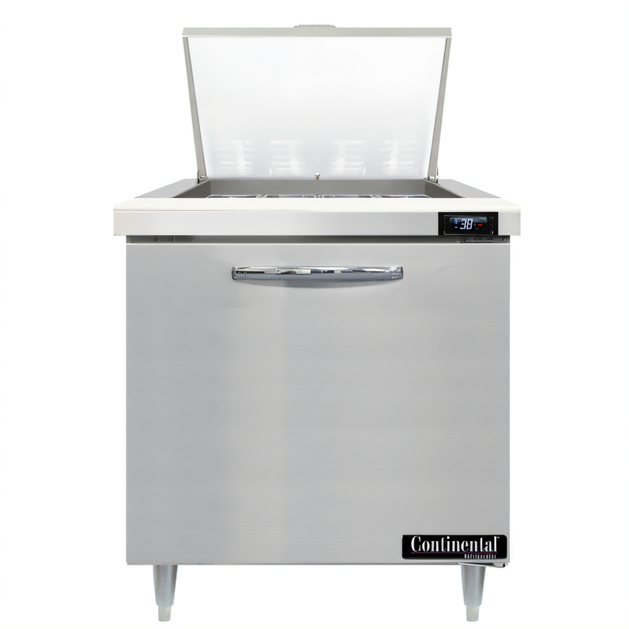 Product image #1 for Continental Refrigerator D32N12M Designer Line 32-Inch One-Section Mighty Top 12-Pan Sandwich Prep Refrigerator