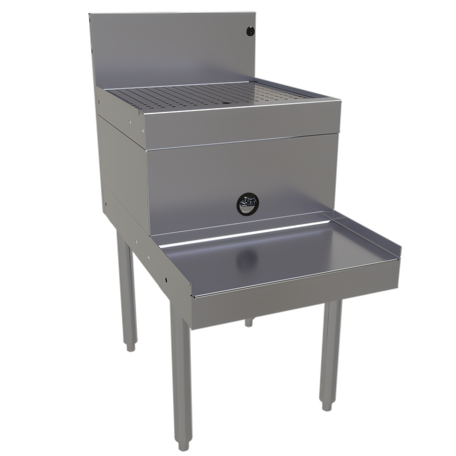 Product image #1 for Glastender Underbar Blender Station with Drainboard Top and Recessed Blender Shelf, 18 Inch x 29 Inch, Stainless Steel
