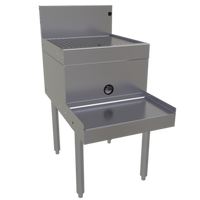 Glastender Underbar Blender Station with Drainboard Top and Recessed Blender Shelf, 18 Inch x 29 Inch, Stainless Steel