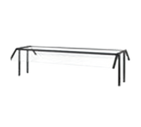 Vollrath 4-Series Signature Server Double-Sided Traditional Breath Guard for 5-Well Buffet
