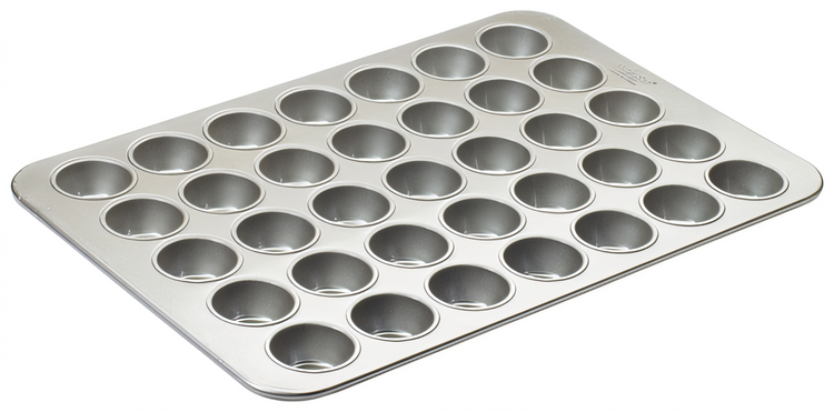 Product image #1 for Winco 35-Cup Cupcake Pan, 17-7/8 x 25-7/8 Inch, Aluminized Steel, Silicone Glazed
