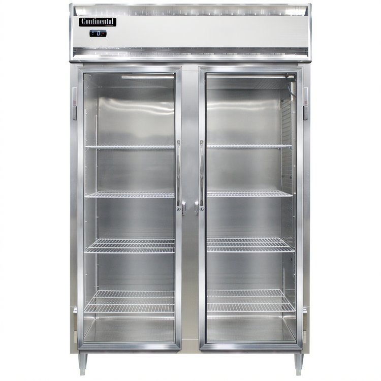 Product image #1 for Continental Refrigerator Designer Line D2FNGD Two-Section Full-Height Glass Door Reach-In Display Freezer