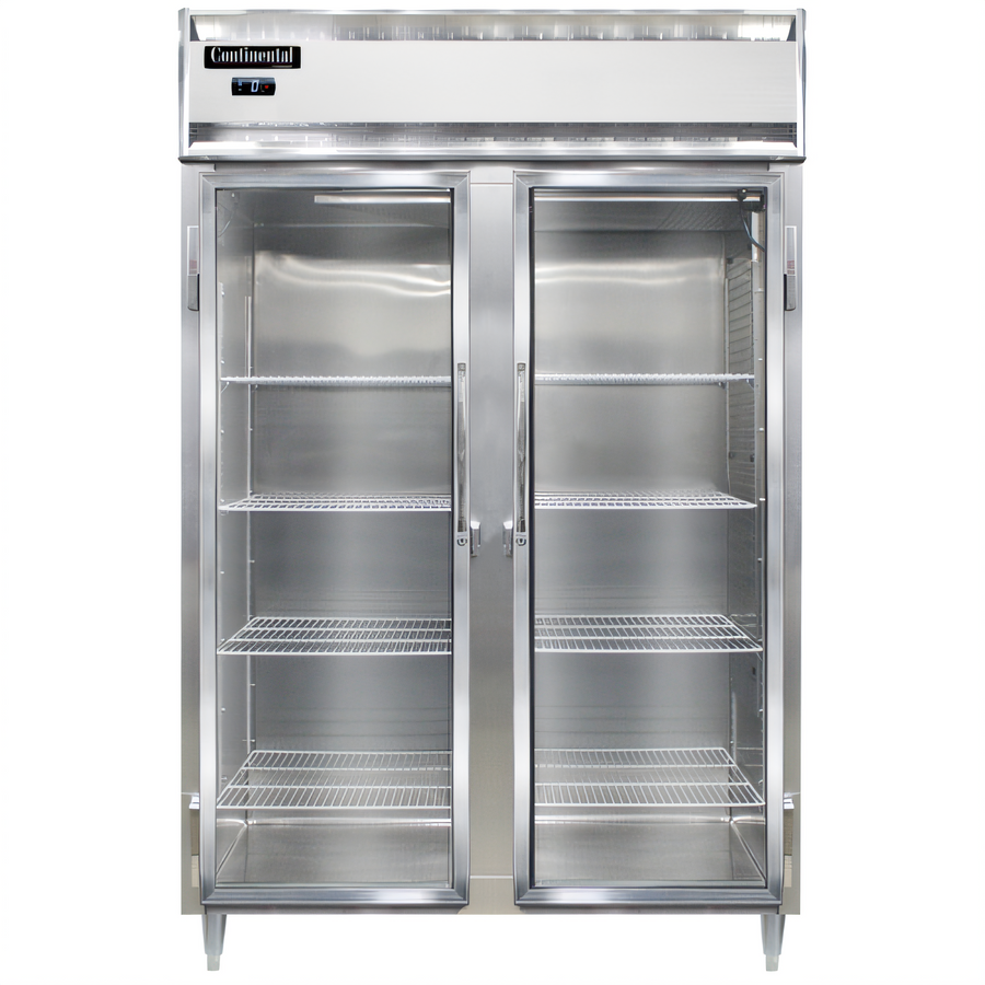 Product image #1 for Continental Refrigerator Designer Line D2FNGD Two-Section Full-Height Glass Door Reach-In Display Freezer