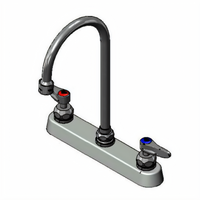 T&S Brass B-1120-5X-V22CR Deck-Mount Workboard Mixing Faucet, 8