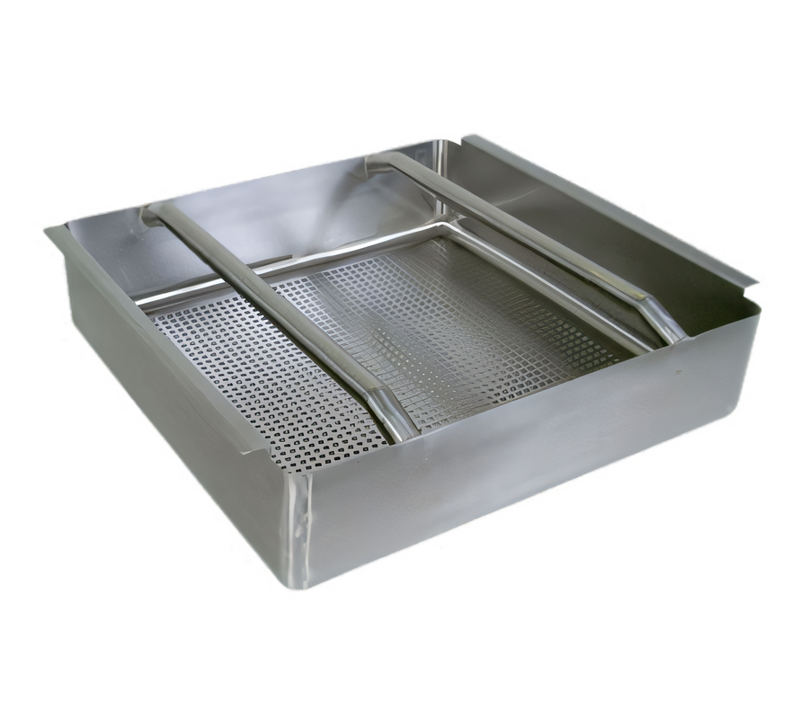 Product image #1 for John Boos Stainless Steel Dish Table Pre-Rinse Basket with Welded Slide Bar for 20 x 20 Pre-Rinse Sink