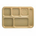 Thumbnail image #2 for Cambro Camwear 6-Compartment Rectangular School Tray, 10 x 14-1/2 Inch, Beige