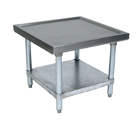 John Boos Heavy-Duty Stainless Steel Top Machine Stand with Adjustable Galvanized Undershelf, 30 x 30 x 20-1/4 Inches