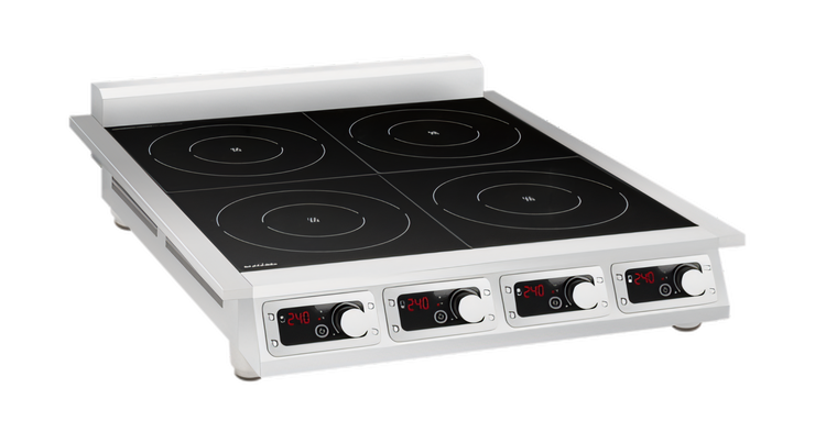 Product image #1 for Eurodib CCI4351PH Commercial 4-Zone Induction Cooktop, 31.2-Inch, 240V, Stainless Steel
