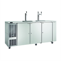 Perlick DDC92 Concessionaire Self-Contained Direct-Draw Draft Beer Dispenser, 92-Inch, 4 Half-Barrel Capacity, Stainless Steel