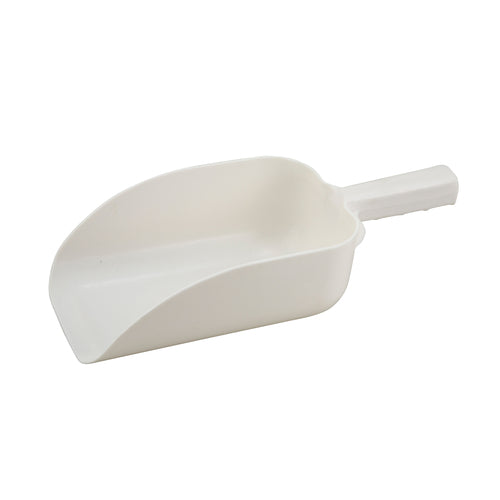Product image #1 for Winco PS-64 White Plastic Flat-Bottom Utility Scoop, 64 oz