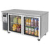 Thumbnail image #1 for Turbo Air J Series 2-Section Glass Door Undercounter Side-Mount Refrigerator, 59-Inch Wide