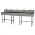 Thumbnail image #1 for Advance Tabco 5-Station Multiwash Freestanding Hand Wash Sink with Electronic Faucets, 100 Inch Wide