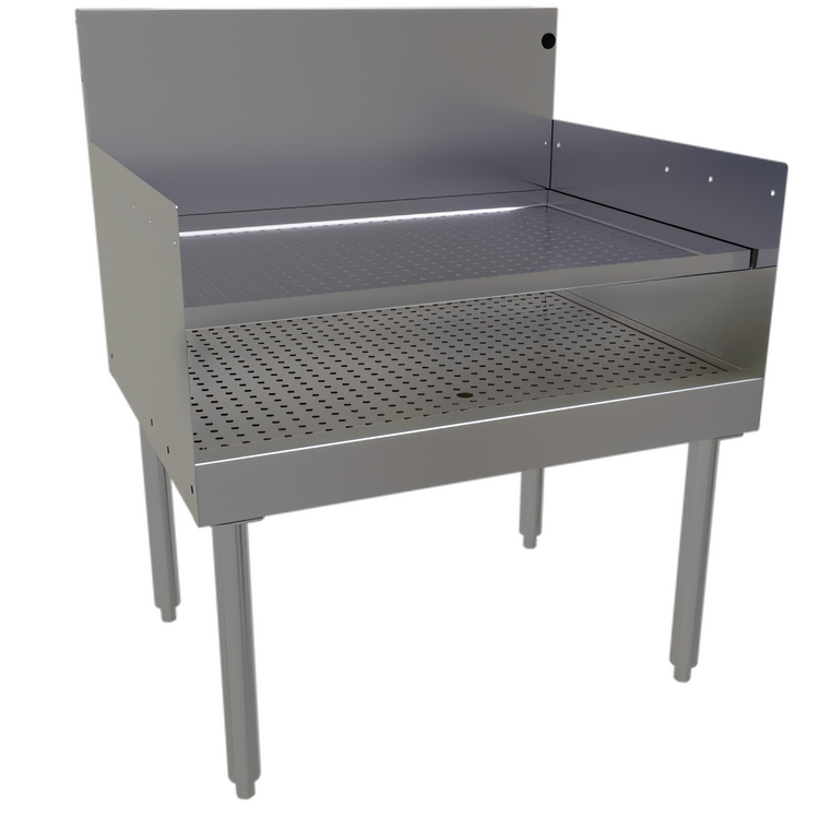 Product image #1 for Glastender Freestanding Recessed Drainboard, 30 Inch Wide x 24 Inch Deep, Stainless Steel