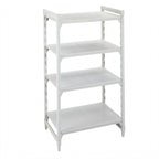 Thumbnail image #2 for Cambro Camshelving® Premium CPU213072S4480 4-Tier Solid Polymer Shelving Starter Unit, 30"W x 21"D x 72"H, Antimicrobial