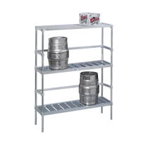 Adjustable Aluminum Keg Storage Rack for 6 Half Barrels or 18 1/6th Barrels