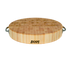 Thumbnail image #1 for John Boos Boos Block Gift Collection Round End-Grain Maple Cutting Board with Stainless Steel Handles, 18 Inch x 3 Inch