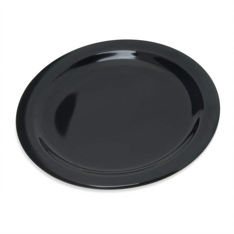 Product image #1 for Dallas Ware® 7-1/5-Inch Black Round Melamine Salad Plate with Narrow Rim