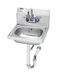 Thumbnail image #1 for Krowne Wall-Mounted Stainless Steel Hand Sink with Gooseneck Faucet and Backsplash