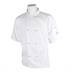 Thumbnail image #1 for Mercer Culinary Millennia Unisex Short Sleeve Cook Jacket with 8 Cloth Knot Buttons, White, Large