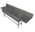 Thumbnail image #1 for John Boos Pro-Bowl 4-Compartment Sink with Right Drainboard, 20 x 20 x 12 Bowls, 16-Gauge Stainless Steel