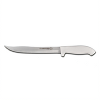 Dexter Russell SofGrip 9-Inch Scalloped Utility Slicer Knife, White Soft Rubber Grip Handle