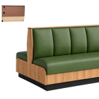 Thumbnail image #1 for ATSMFG ATS AT&S-ASWB-KR36-3CH GR7 Karender Wall Booth, 36" high, 3-channel back, Upholstery and foam fitted over a computer-cut cabinet-grade plywood