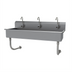 Thumbnail image #1 for Advance Tabco FS-WM-60EF 60-Inch Wall-Mounted 3-Station Multiwash Hand Sink with 3 Electronic Faucets