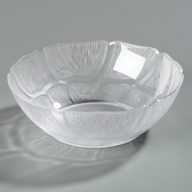 Product image #1 for Petal Mist 18 oz. 6-Inch Clear Polycarbonate Scalloped Bowl