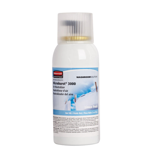 Product image #1 for Rubbermaid Commercial Microburst 3000 Aerosol Air Neutralizer Refill, Linen Fresh