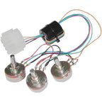 Thumbnail image #1 for AllPoints Foodservice Parts & Supplies 421566 Triple Potentiometer with Harness, 10k Ohm, 3/8-32 Nut, Orange/Green/Black Leads