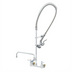 Thumbnail image #1 for T&S Brass EasyInstall 8-Inch Wall Mount Pre-Rinse Unit with Add-On Faucet, 12-Inch Swing Nozzle, and 1.15 GPM Spray Valve
