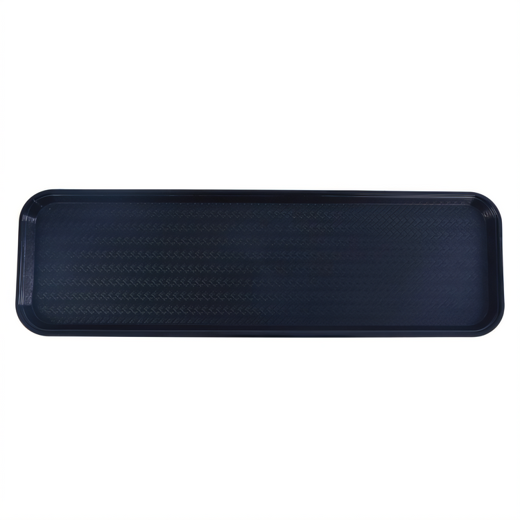 Product image #1 for Omcan Rectangular Food & Produce Display/Merchandising Tray, 30 x 9 x 3/4 Inch, Black ABS Plastic