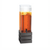 Thumbnail image #1 for Cal-Mil Midnight Bamboo 3 Gallon Square Beverage Dispenser with Ice Chamber and Crate Stand