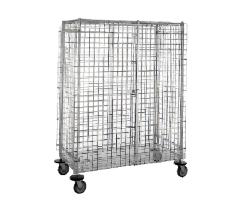 Product image #1 for Metro Super Erecta Stationary Wire Security Cage with Stainless Steel Finish