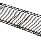Thumbnail image #1 for Quantum 1248RCSBK Cantilevered Wire Shelf, 48"W x 12"D, 1" Retaining Ledge, Black Epoxy Antimicrobial Finish, NSF