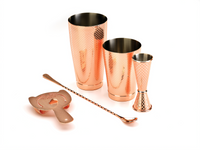 Barfly Diamond Lattice 5-Piece Copper-Plated Cocktail Tool Set