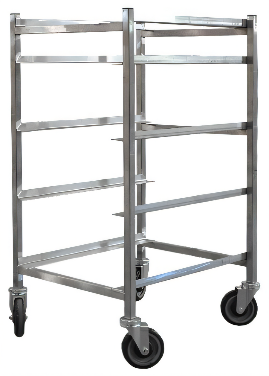 Product image #1 for Stainless Steel Universal Full-Size Mobile Pan Rack, 5 Slides, 9-Inch Spacing