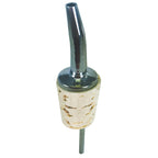 Thumbnail image #1 for Spill-Stop 285-20 Tapered Liquor Pourer for 1/2-Gallon Bottles, Seamless Chrome Spout, Natural Cork, Controlled Medium Speed