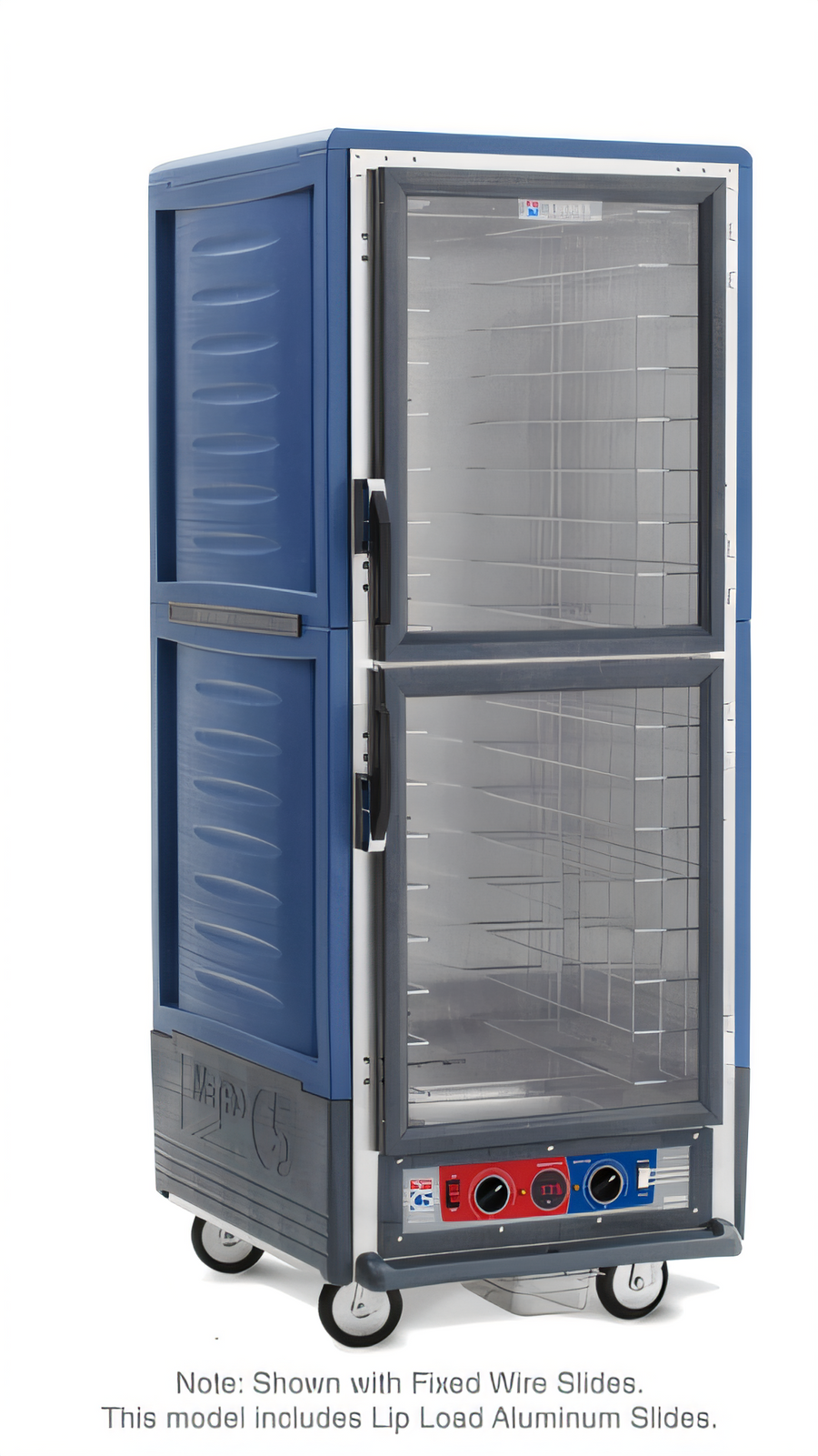 Product image #1 for Metro C5 3 Series Mobile Full-Height Heated Holding & Proofing Cabinet with Blue Insulation Armour, Dutch Clear Doors, 35-Pan Capacity