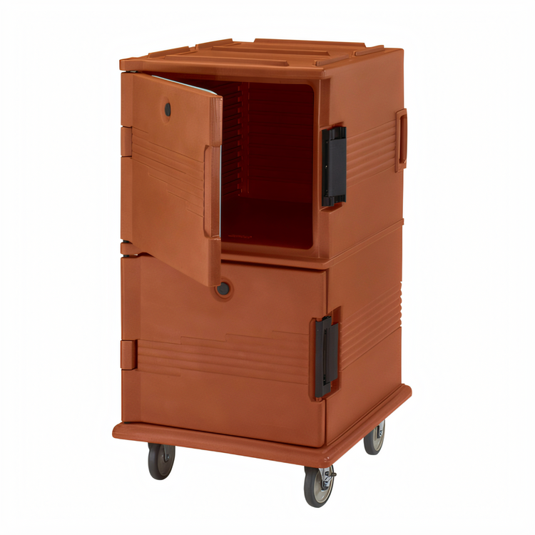 Product image #2 for Cambro Ultra Camcart HD Front-Loading Insulated Food Pan Carrier, 120 Qt., Brick Red