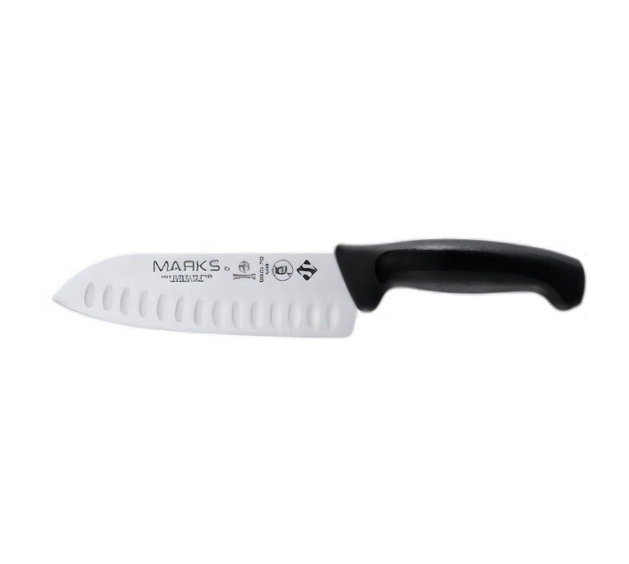 Product image #1 for Marks 7-Inch Santoku Knife with Granton Edge and Black Polypropylene Handle