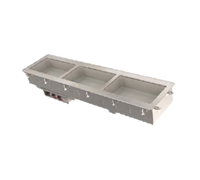 Vollrath Short Sided 3-Pan Drop-In Hot Well for Full-Size Pans, Infinite Controls, Standard Drain, 120V