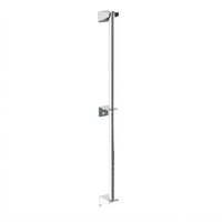 Metro Super Erecta Stainless Steel 2-Tier Wall-Mount Post and Brackets, 33-5/8 Inch Height